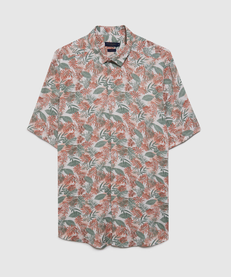 Camisa Manga Corta Estampada En Viscosa