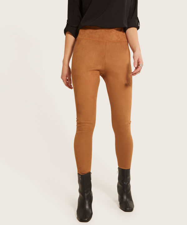 Leggings En Suede Tiro Alto image number null