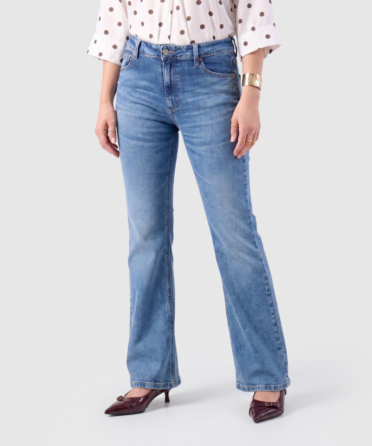Jeans De Corte Flare Para Mujer