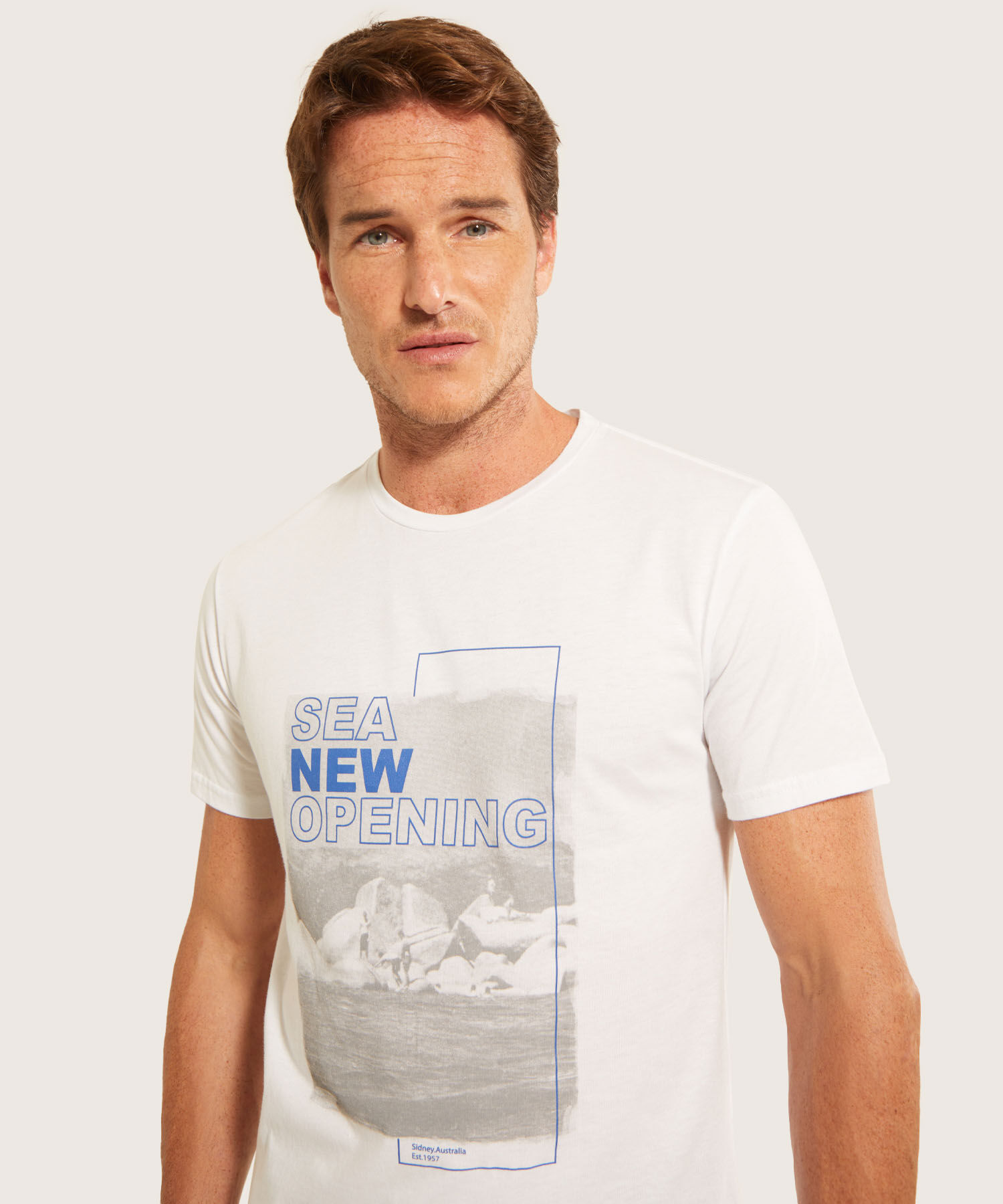 Camiseta Cuello Redondo  Con Estampado