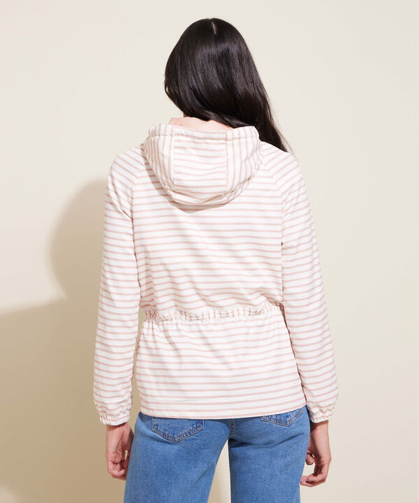 Chaqueta Manga Larga De Rayas Con Capota
