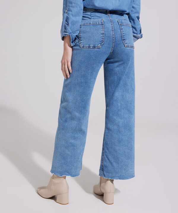 Jean Tipo Culotte Tono Claro