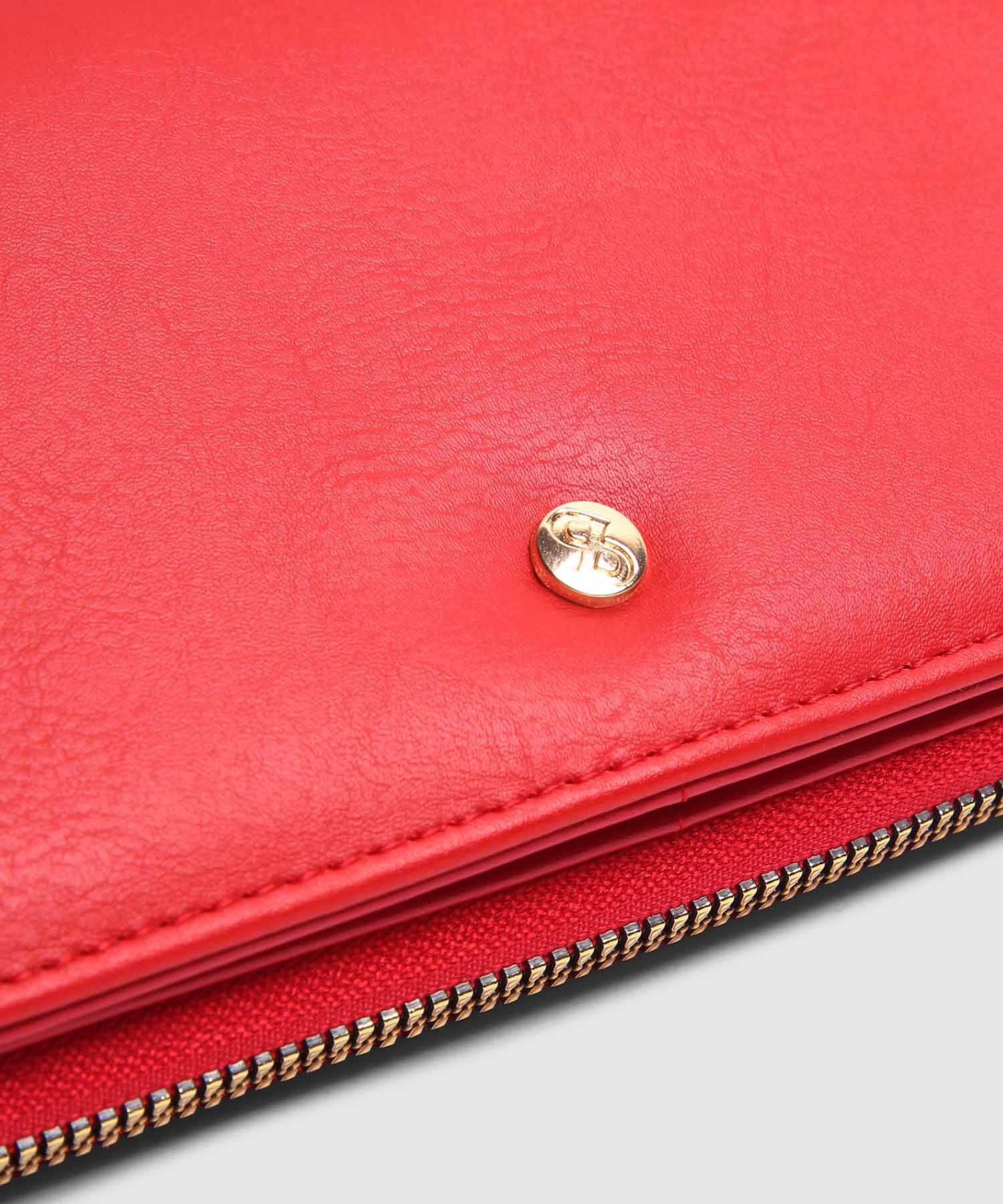 Billetera Con Cierre Y Broche Metálico