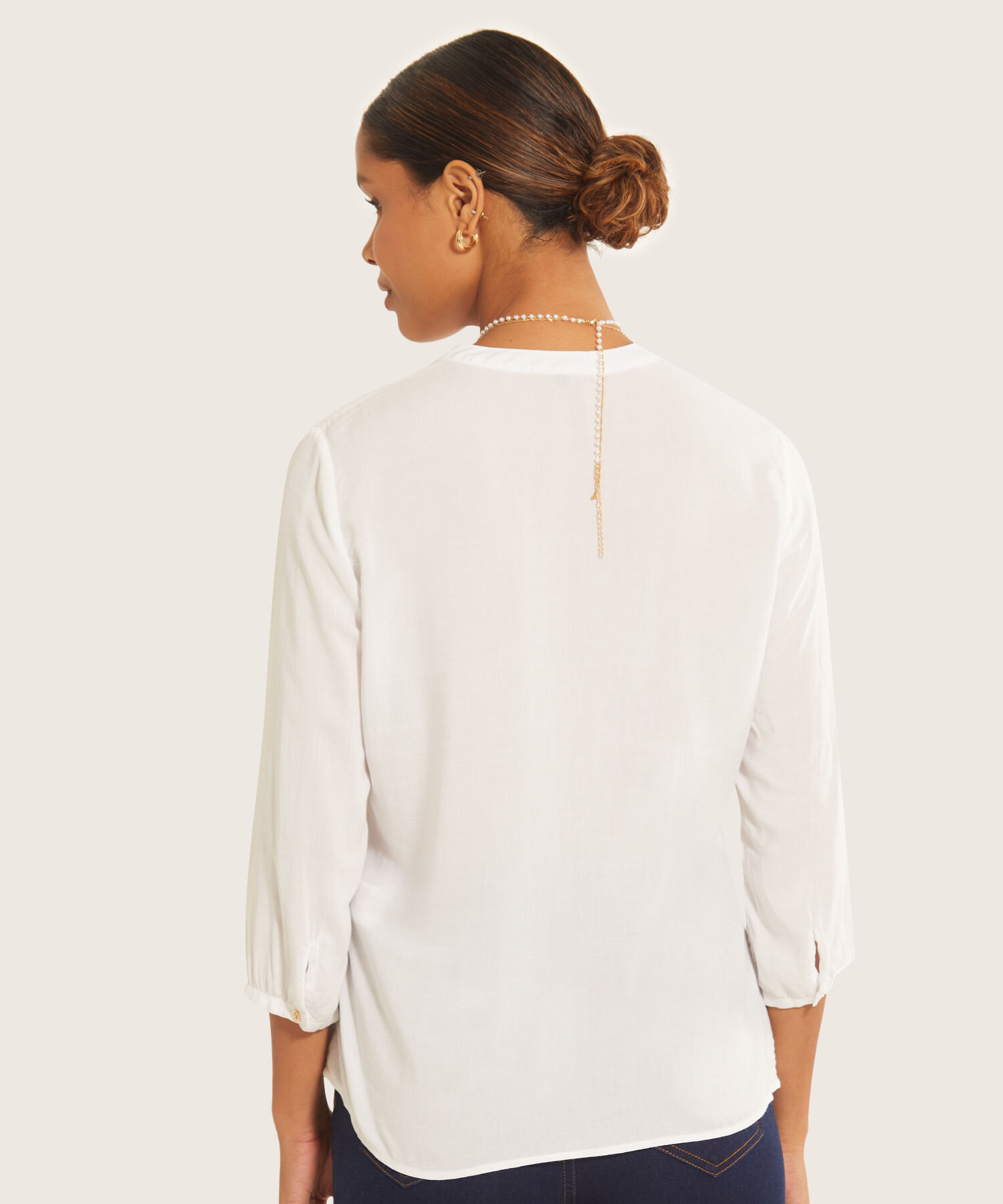 Blusa Manga 3/4 Unicolor