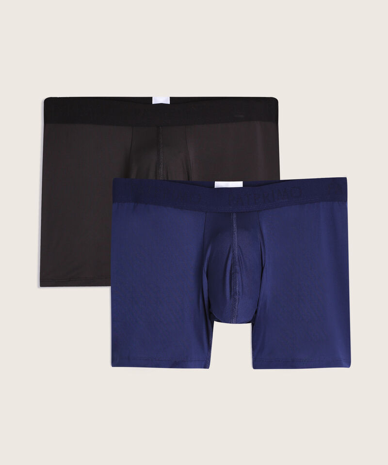 Combo Pantaloncillo X 2 Boxer Medio Microfibra Paq X2 Unicolores Igual Vte