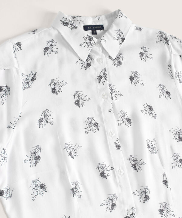 Camisa Estampada Con Pechera