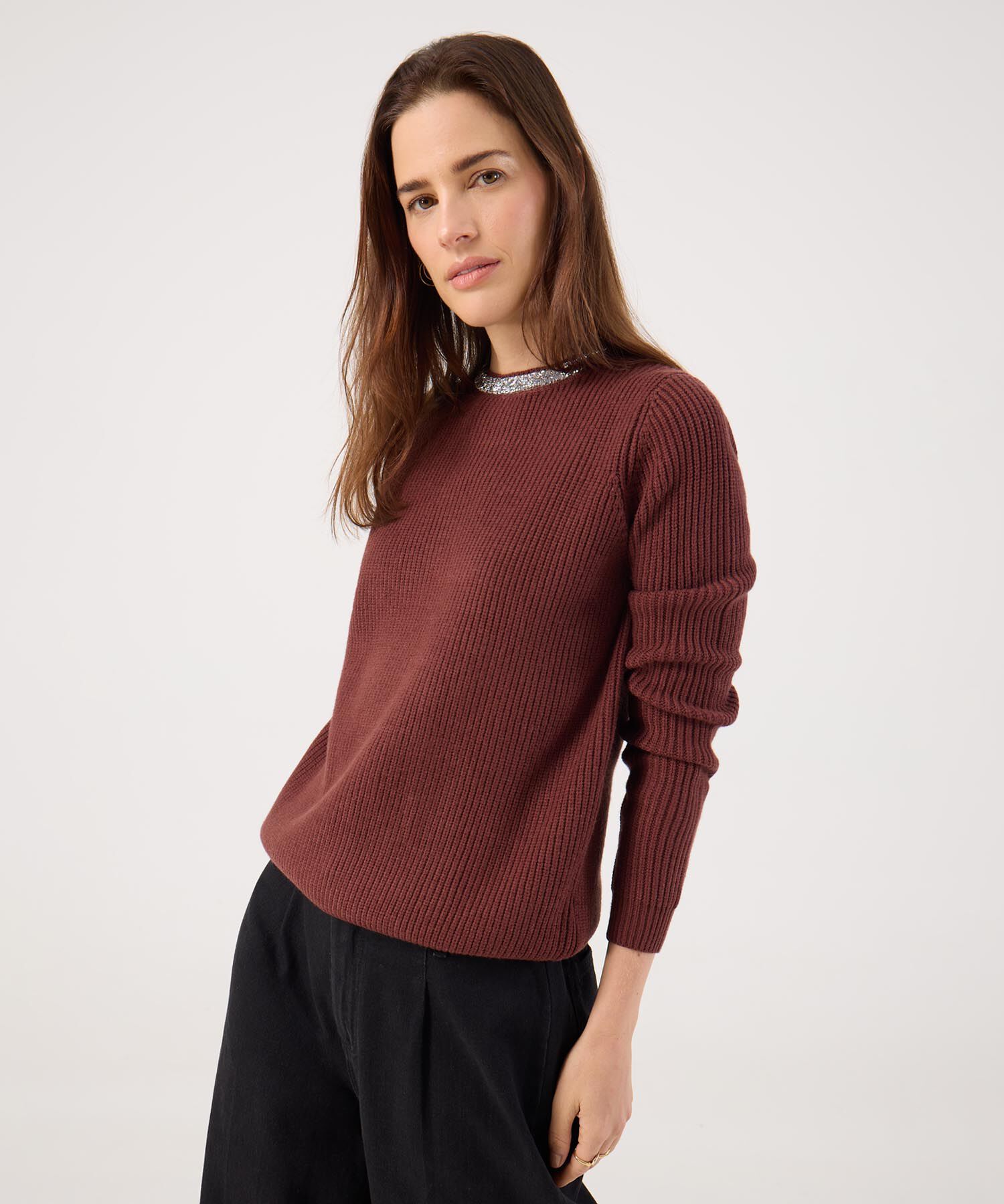 Saco Unicolor Con Textura