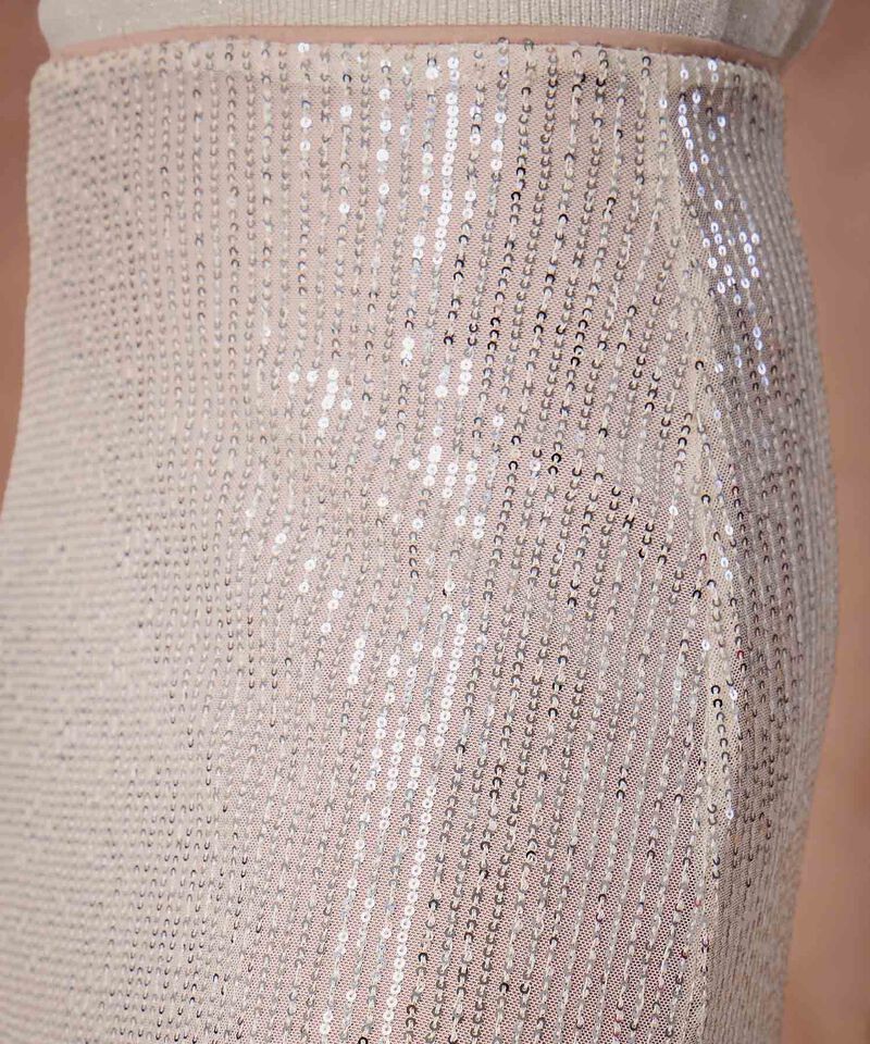 Falda Maxi Para Mujer Lentejuelas Y Abertura Lateral