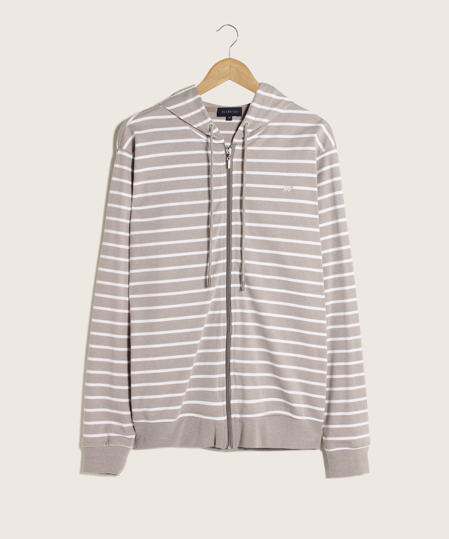 Buzo Zipper Preteñido Con Capota Y Cordón Ajustable