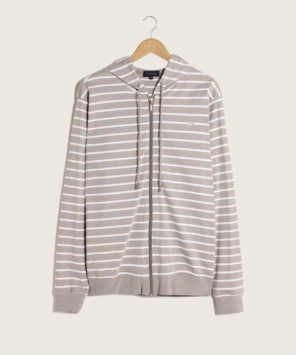 Buzo Zipper Preteñido Con Capota Y Cordón Ajustable