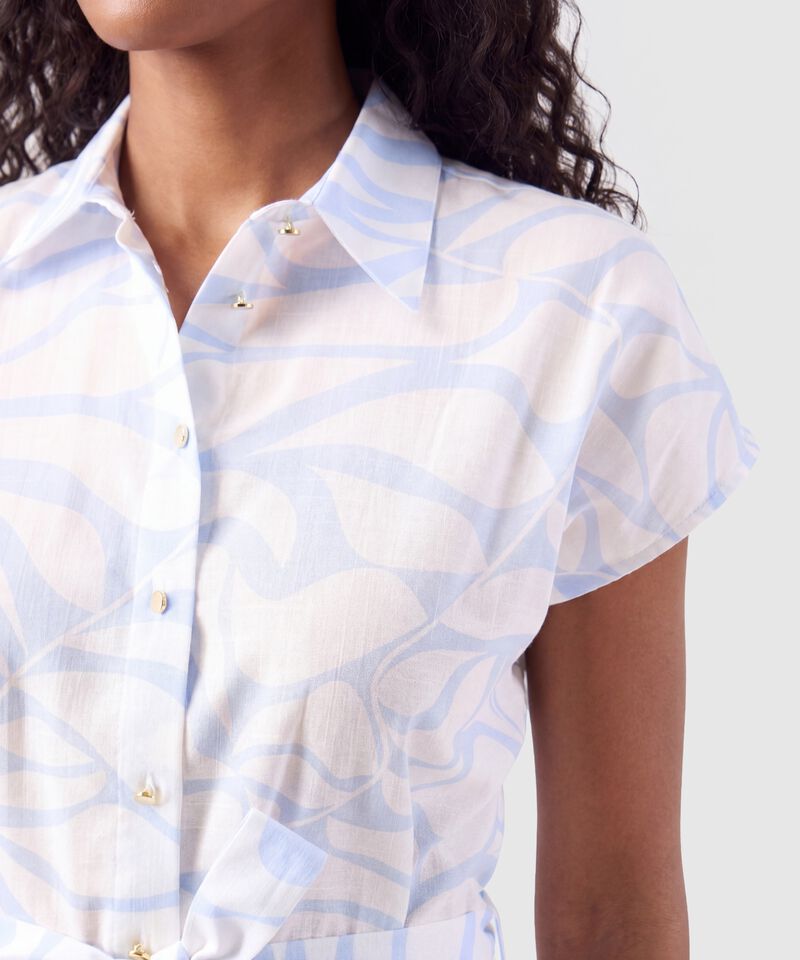 Vestido Camisero Con Cintur&oacute;n Para Mujer