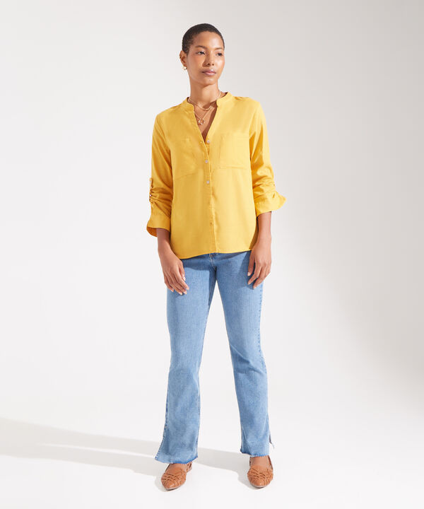Blusa Manga ¾ en Lino