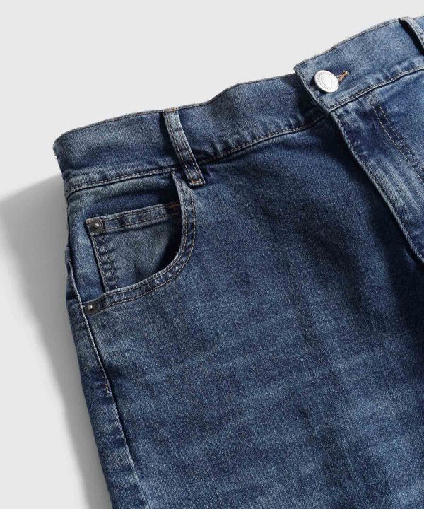 Jean con Desgaste y Rodillera Para Mujer Curvy image number null