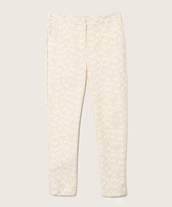 Pantalón Básico Estampado De Puntos