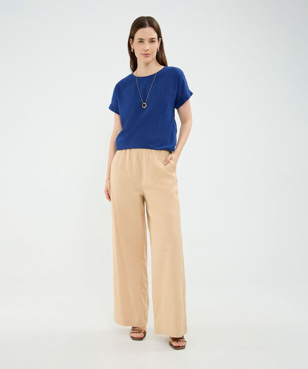 Blusa en Efecto Lino image number null