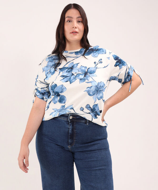 Camiseta Manga Corta Al Codo Estampada