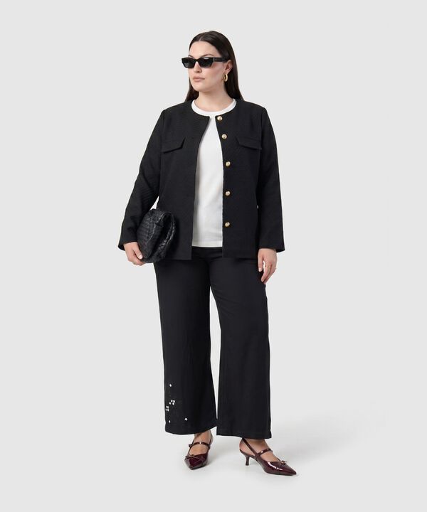 Pantal&oacute;n Culotte Con Pedrer&iacute;a Para Mujer Curvy