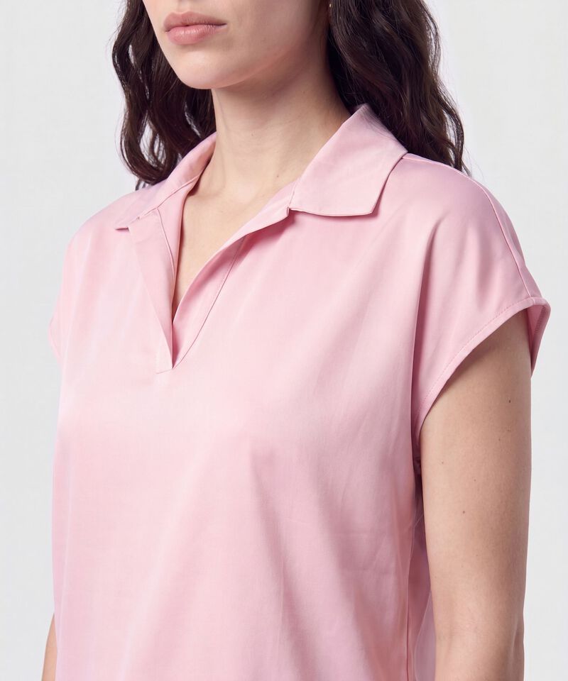 Blusa Camisera sin Botones para Mujer