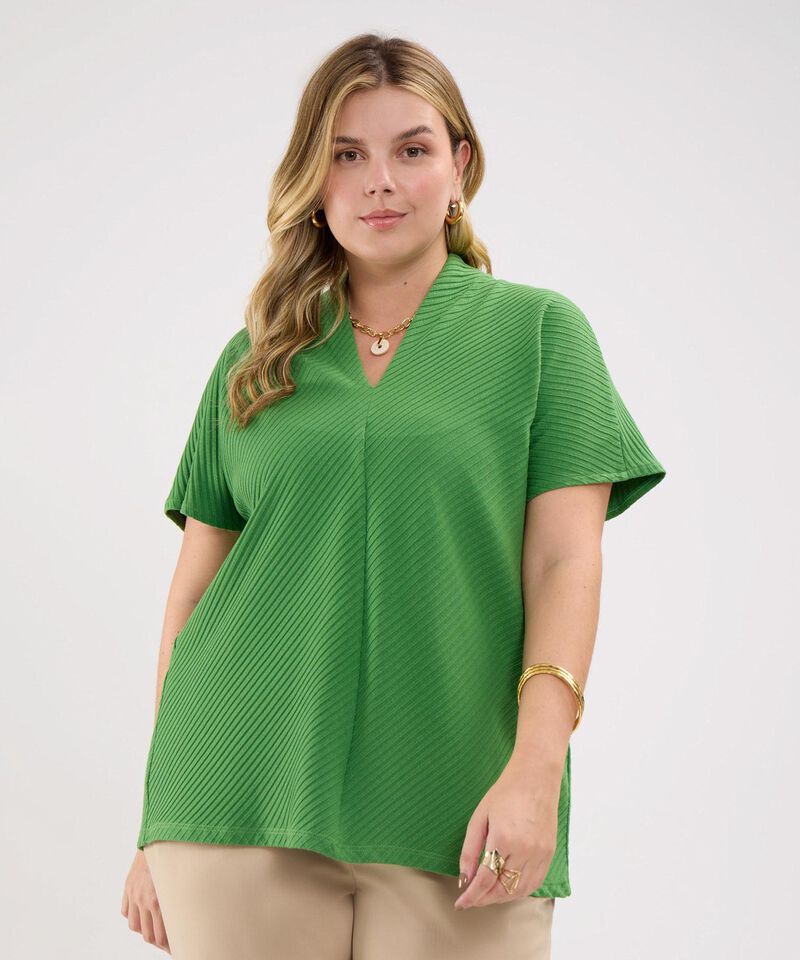 Camiseta Unicolor Fluida, Manga Corta