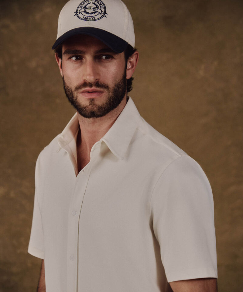 Camisa Manga Corta Unicolor Para Hombre