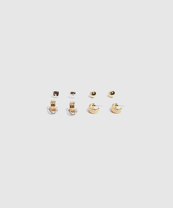 Aretes Set X 4 Para Mujer image number null