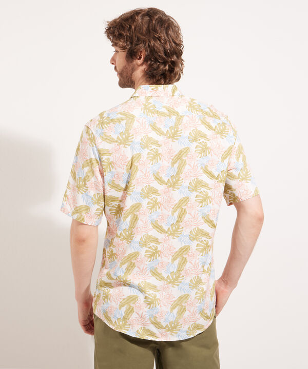 Camisa Manga Corta Estampada En Viscosa