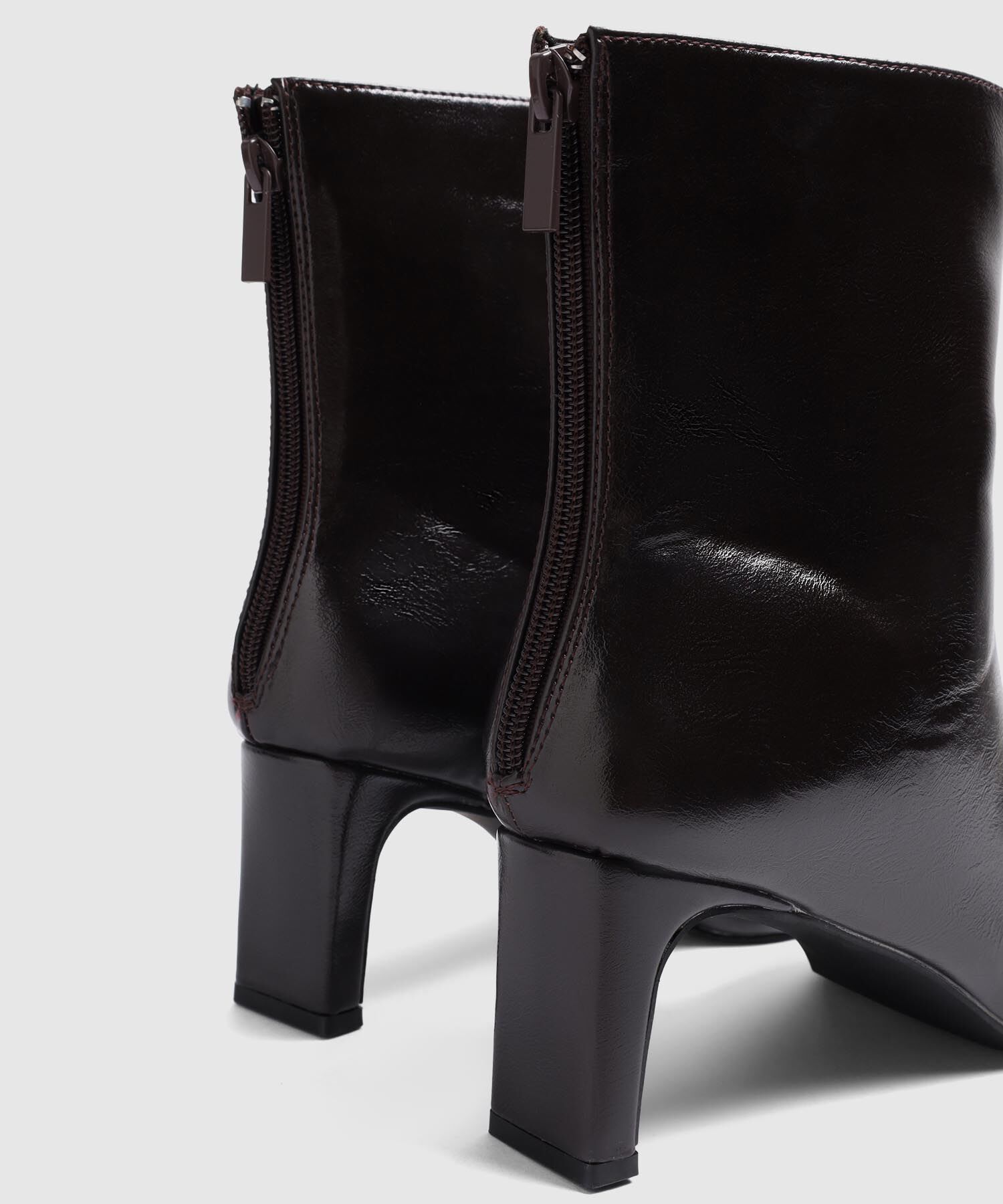 Botines De Tac&oacute;n Con Punta Cuadrada Para Mujer