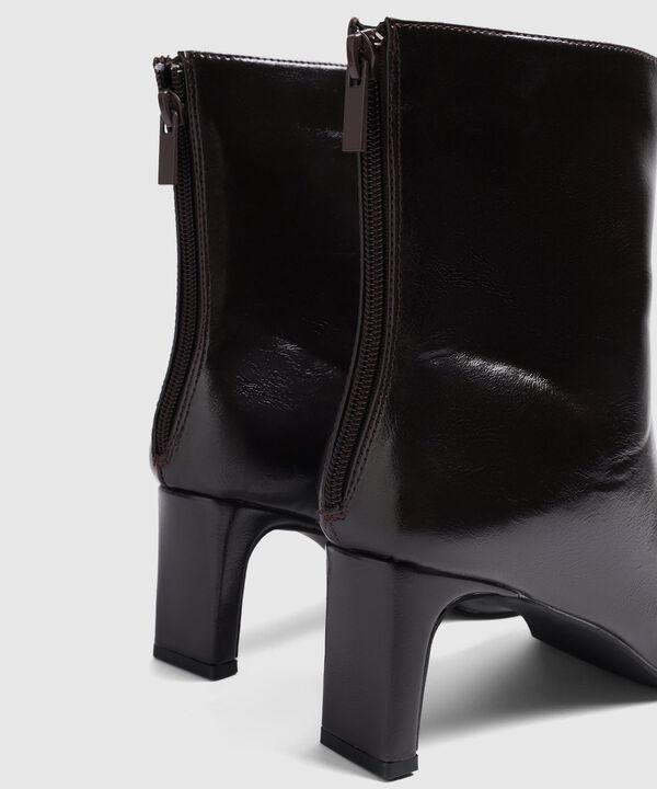 Botines De Tac&oacute;n Con Punta Cuadrada Para Mujer