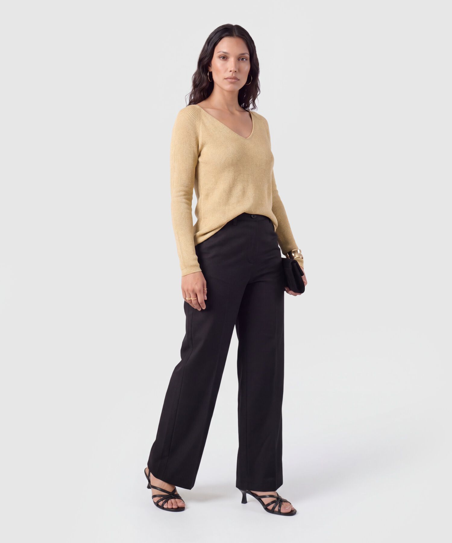 Saco Tejido Escote V Para Mujer