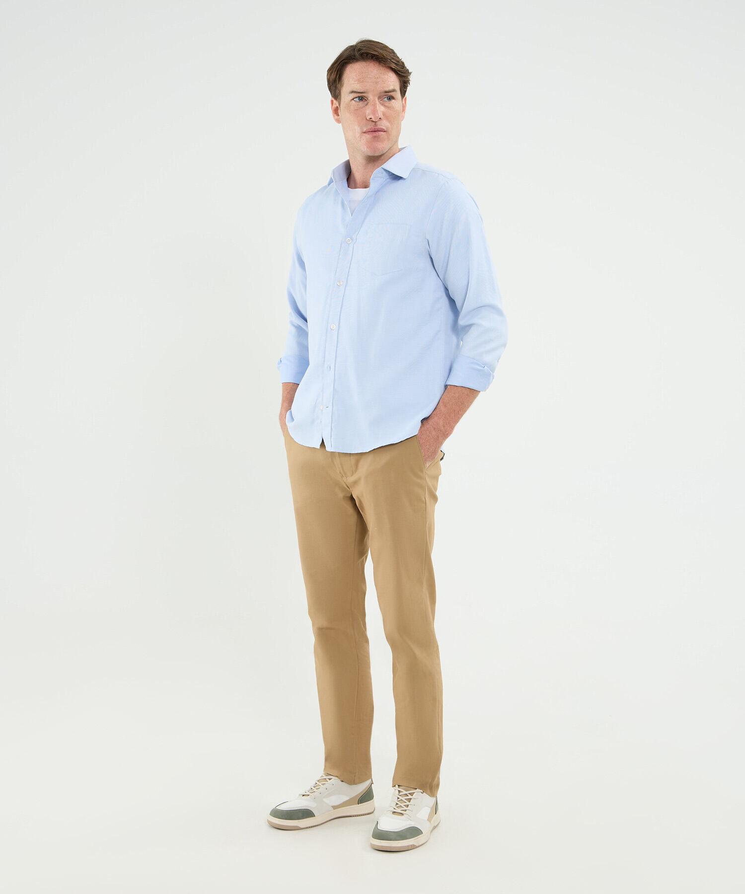Camisa Corbatera Manga Larga Cuello Formal Corbatero Para Hombre