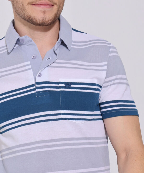 Polo Preteñida, Cuello Duro Con Bolsillo Y Silueta Regular Fit image number null