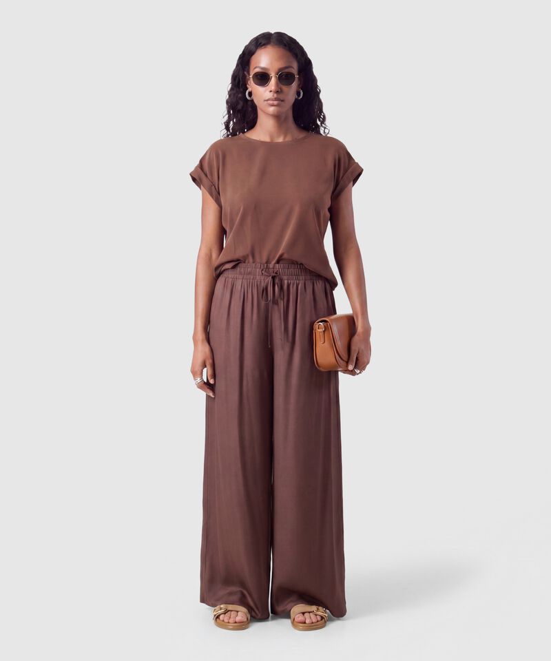 Pantal&oacute;n Fluido Con Cord&oacute;n Ajustable Para Mujer