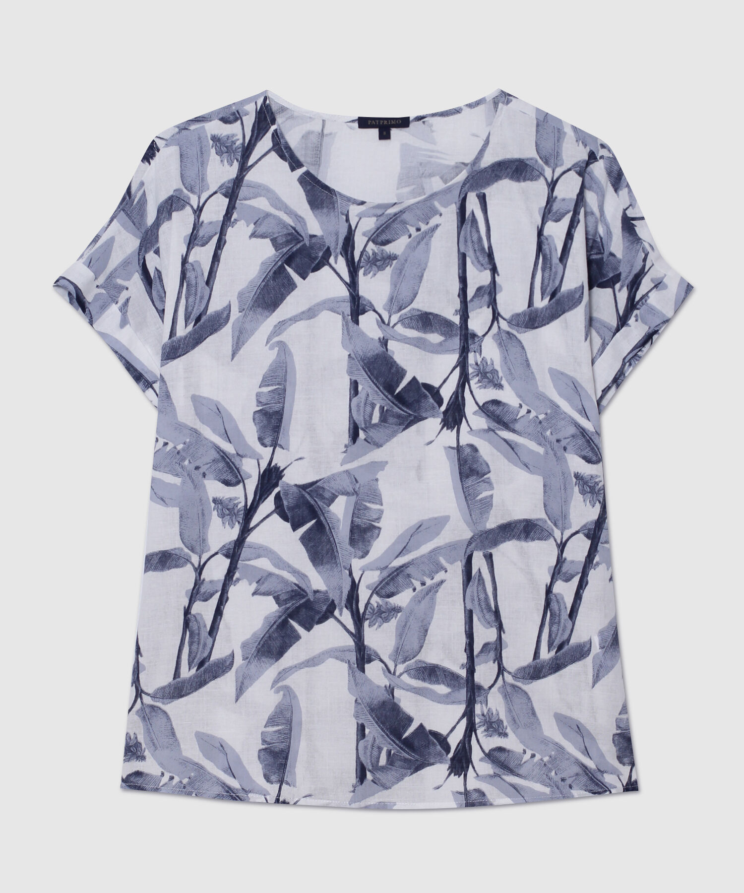 Blusa Manga Corta Corrida Estampada