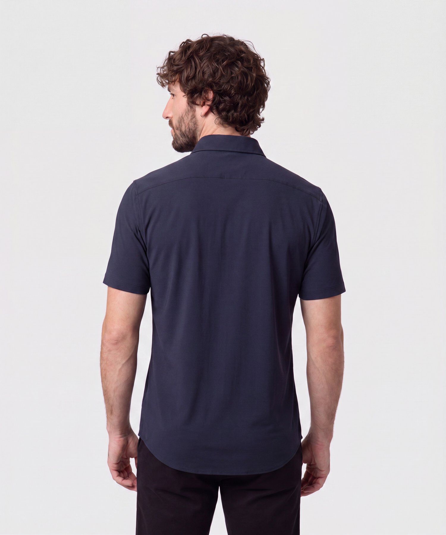 Camisa Manga Corta De Punto Para Hombre