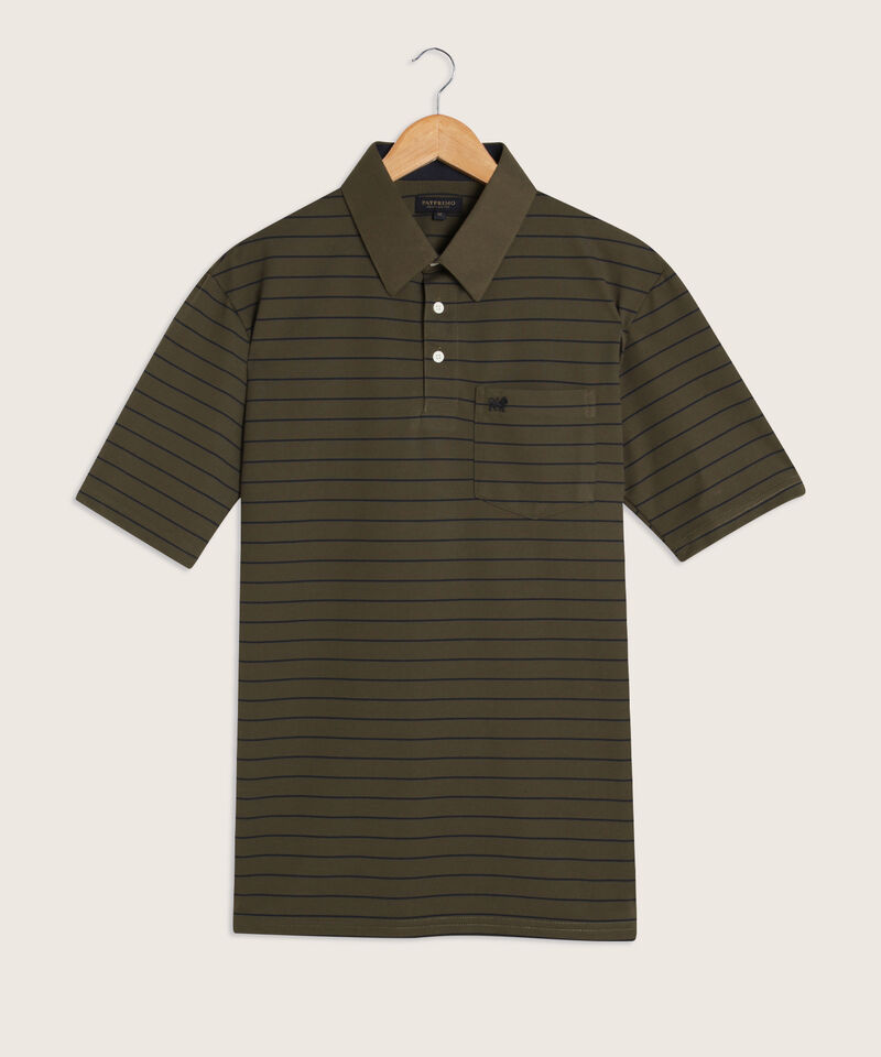 Polo Cuello Duro  Preteñido Bicolor