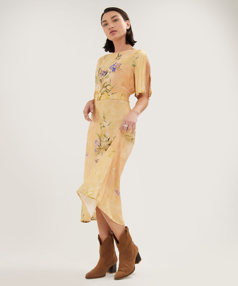 Vestido Midi  Fluido Estampado