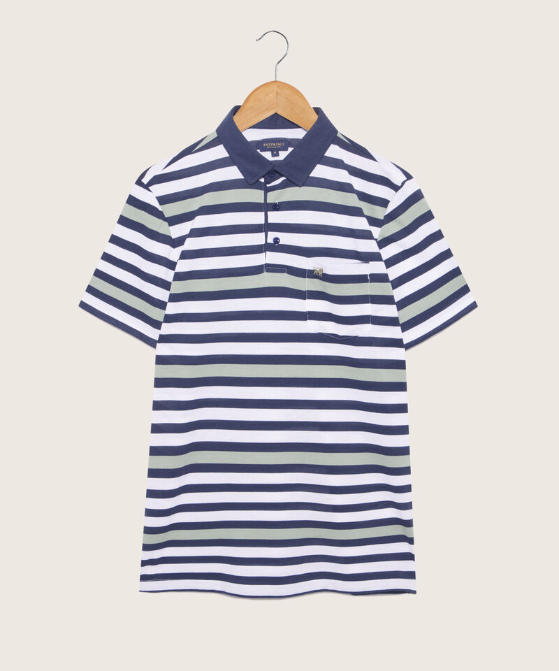 Polo Preteñida, Cuello Duro Con Bolsillo Y Silueta Regular Fit
