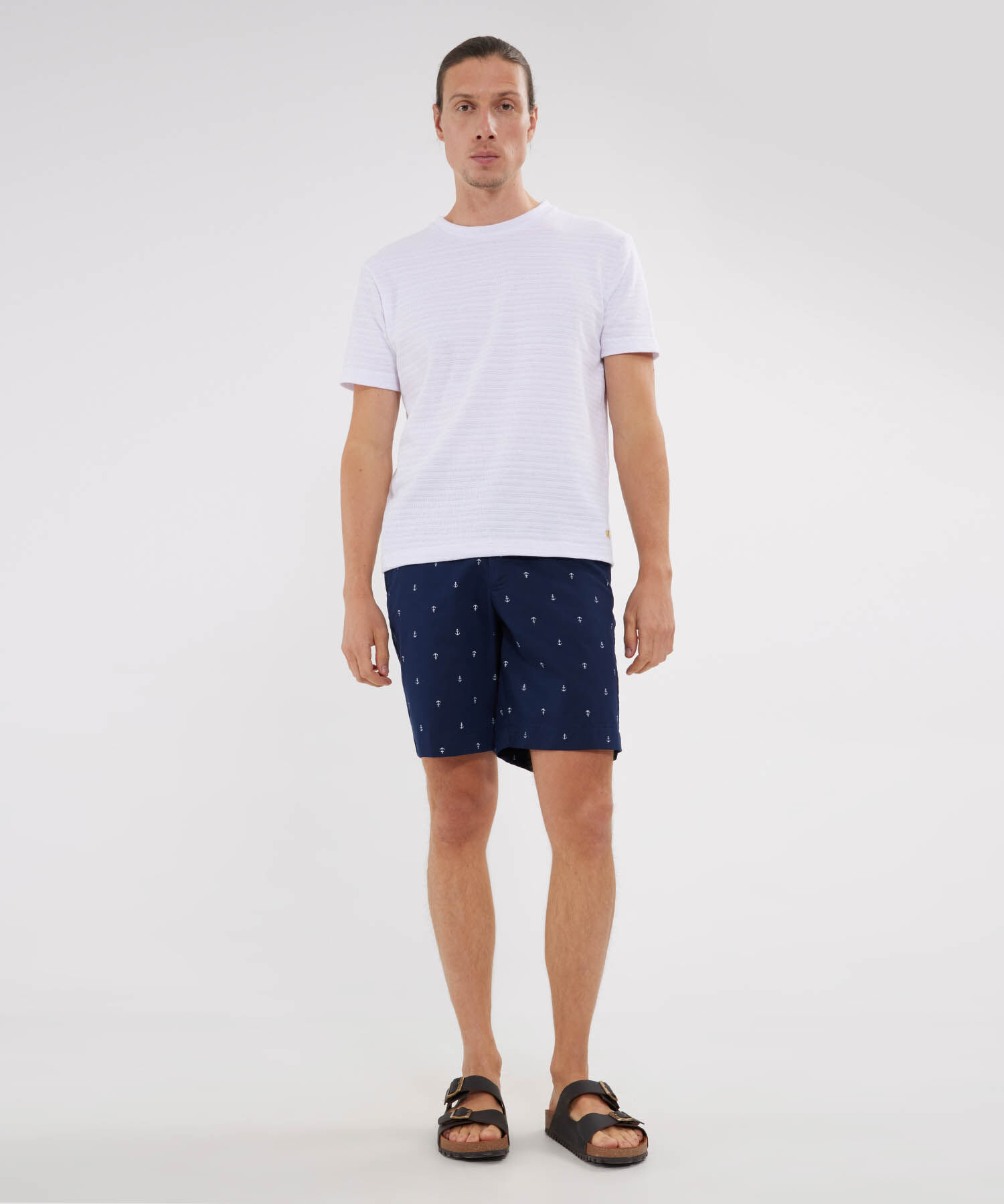 Bermuda Estampada Y Teñido En Prenda