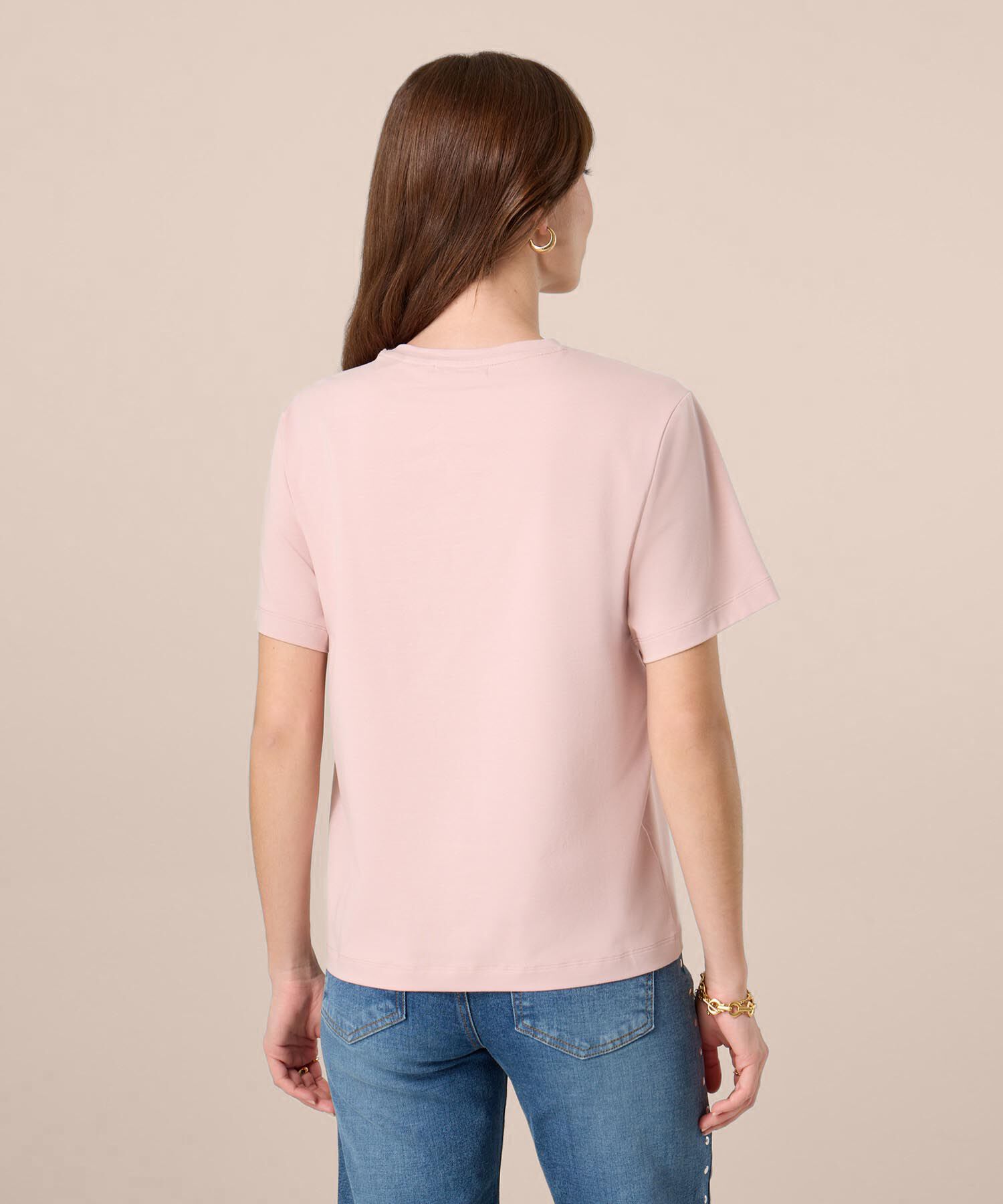Camiseta De Cuello Redondo Para Mujer