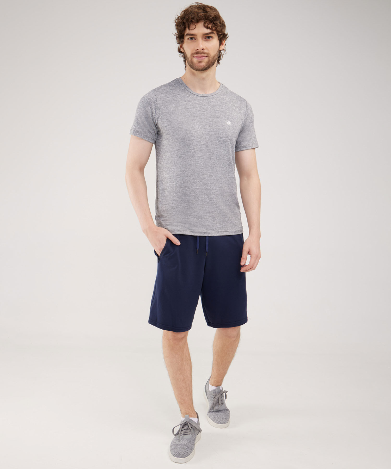 Bermudas Para Hombre De Diseño Deportivo Con Bolsillos Laterales
