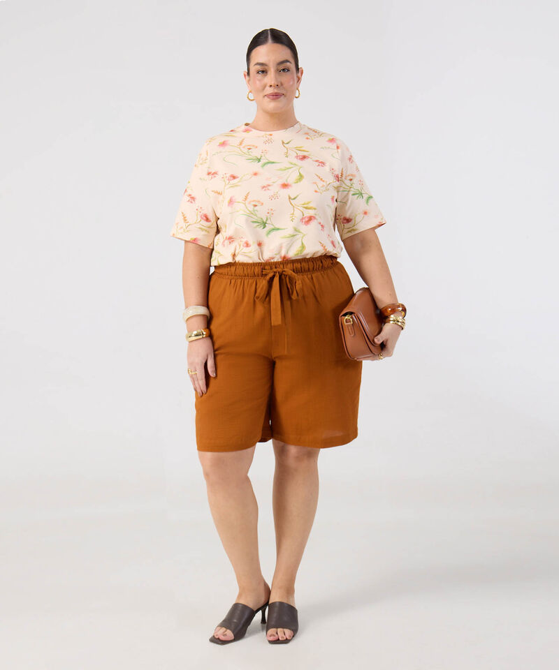 Bermuda Con Cintur&oacute;n Anudable Para Mujer Curvy