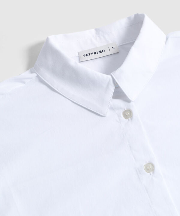 Camisa Unicolor De Manga Corta Para Mujer