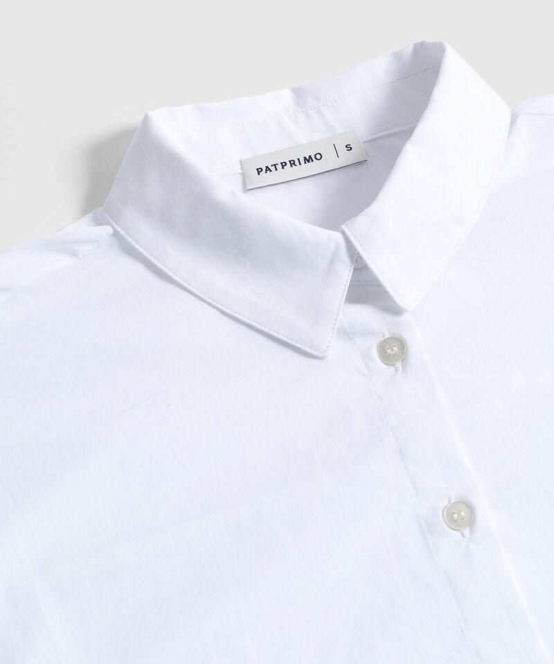 Camisa Unicolor De Manga Corta Para Mujer