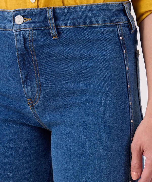 Jeans Wide Leg Tono Azul Medio  image number null