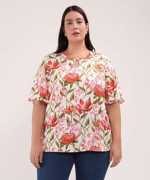 Blusa Estampada Con Gota En Delantero image number null