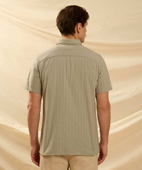 Camisa de Manga Corta Texturizada para Hombre