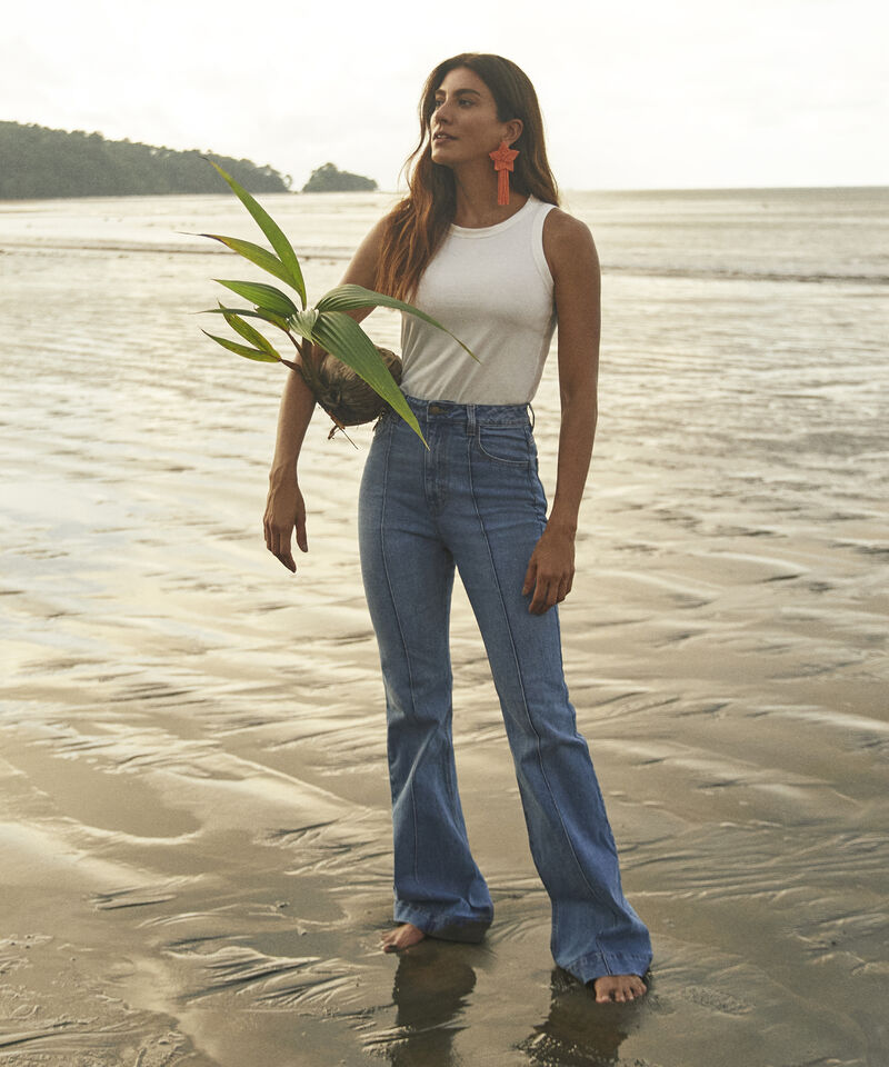 Jean Tipo Flare Con Vena