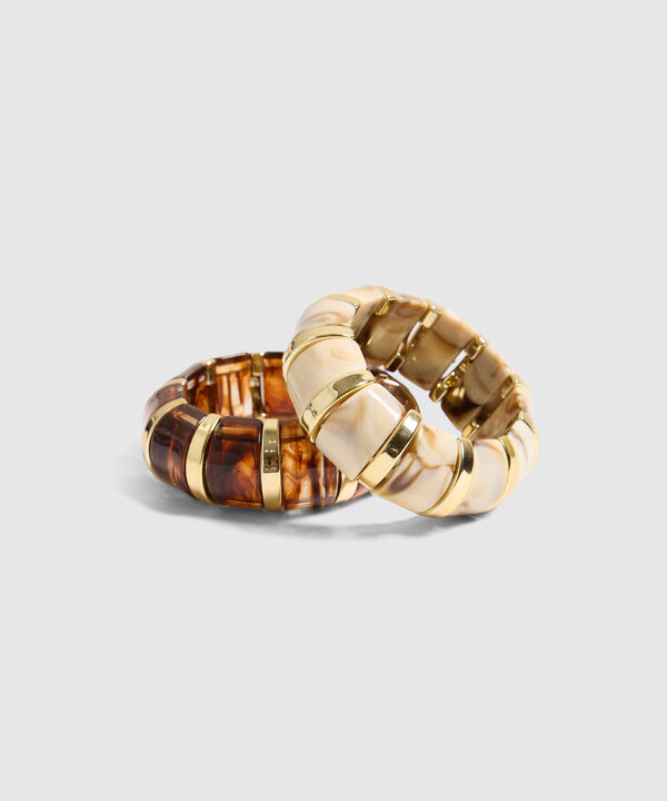 Set de Pulseras con Efecto Carey para Mujer