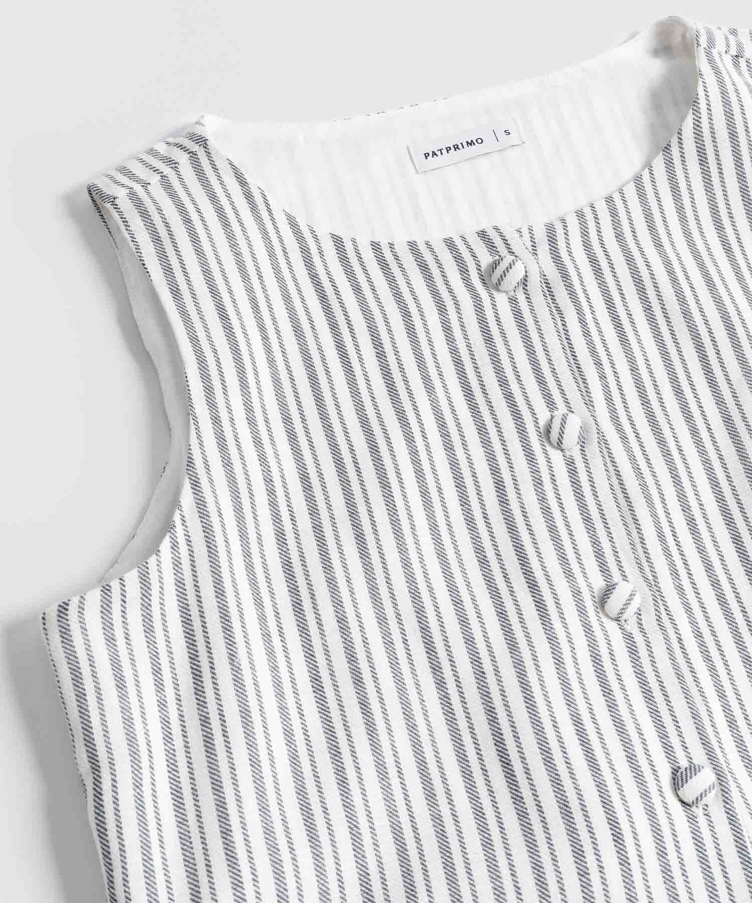 Blusa Alargada Con Botonadura Para Mujer