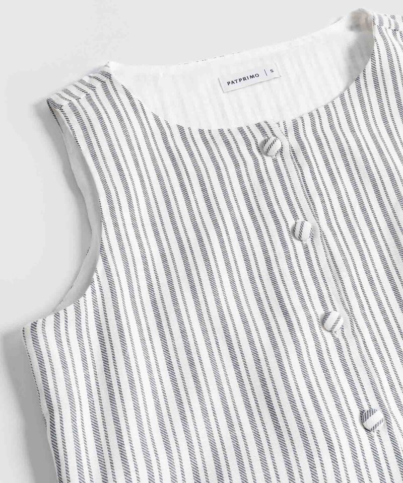 Blusa Alargada Con Botonadura Para Mujer